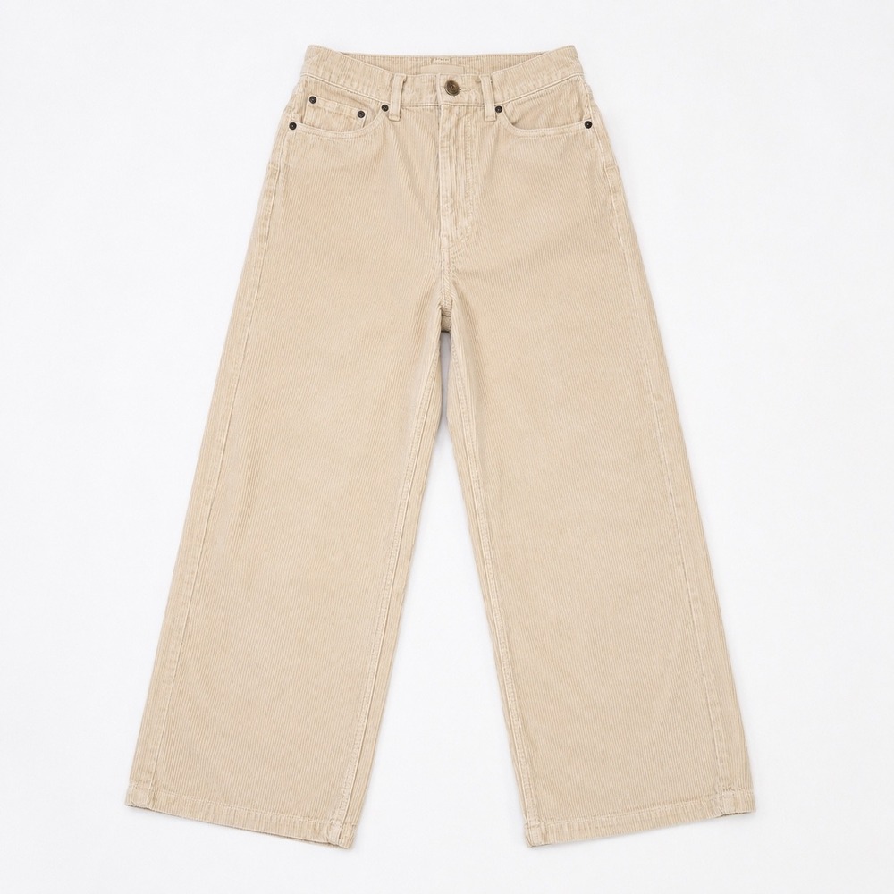 BDG Urban Outfitters Cream Corduroy Wide Leg High Waisted Pants Size 26